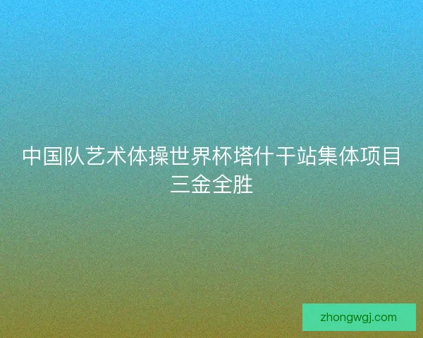 中国队艺术体操世界杯塔什干站集体项目三金全胜